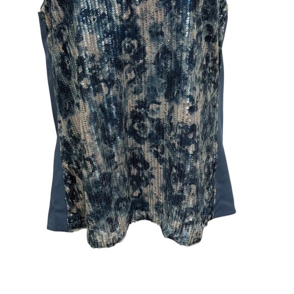 Grace Karin Womens Sequin Spaghetti Strap Top Blue Medium Polyester Spandex New - Picture 8 of 8